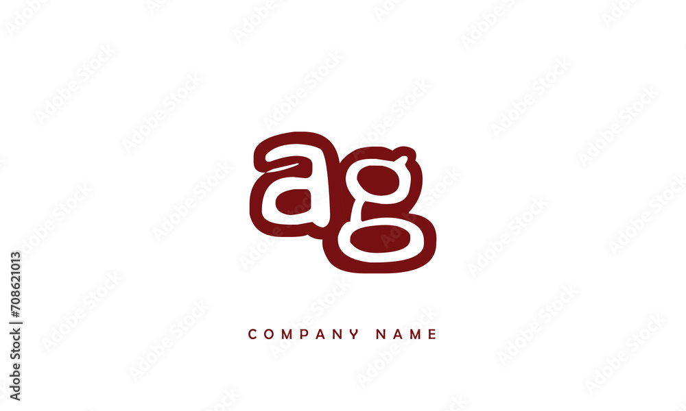 AG, GA, A, G Abstract Letters Logo Monogram AG, GA, A, G Abstract Letters Logo Monogram
