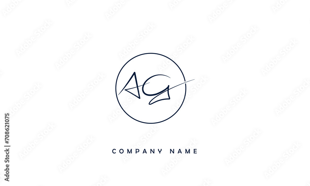 AG, GA, A, G Abstract Letters Logo Monogram AG, GA, A, G Abstract Letters Logo Monogram