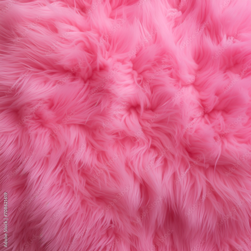 Top view of Fandango Pink fur texture. Fandango pink sheepskin background. A fur pattern.