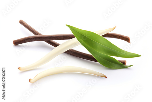 Vanilla isolated on white background created with Generative Ai