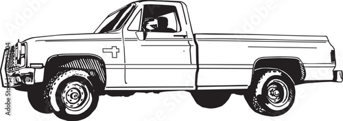 Chevrolet square body pickup from the 1980s, it's a classic 4x4 Chevy truck