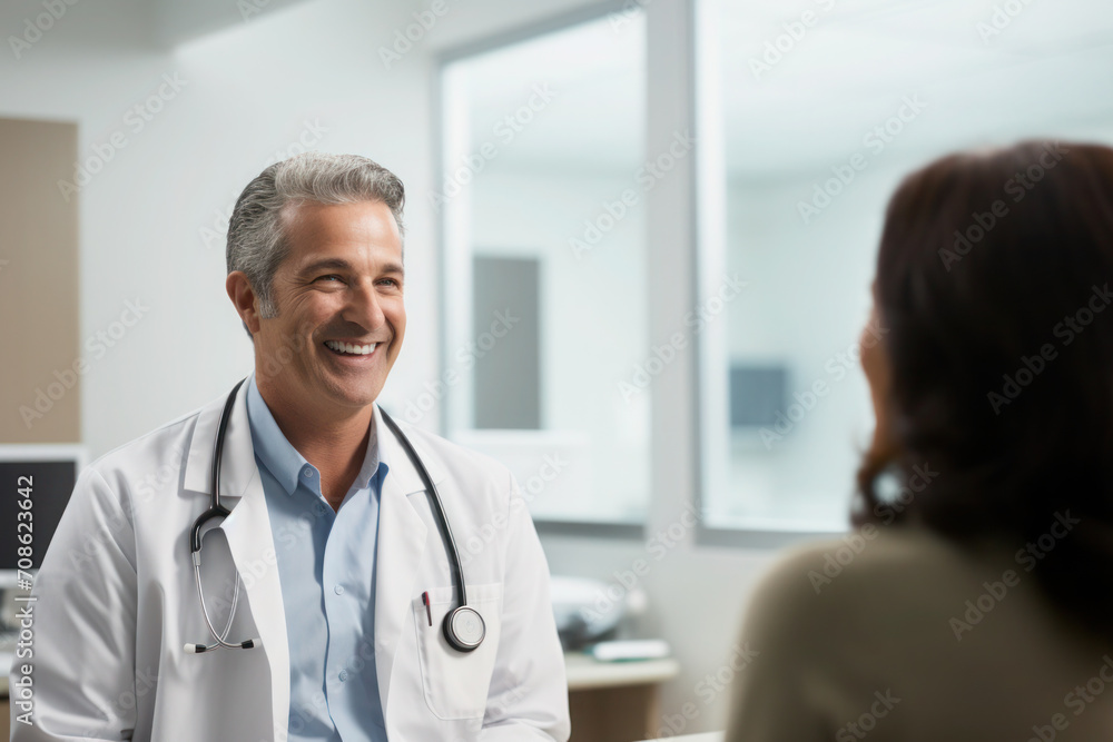 Male doctor, medicine worker talking with colleague in a hospital Male doctor, medicine worker talking with colleague in a hospital