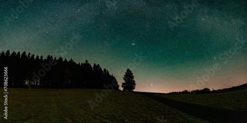 Sternenhimmel, Sterne, Wald, Nachthimmel, Rhön, Franken photo