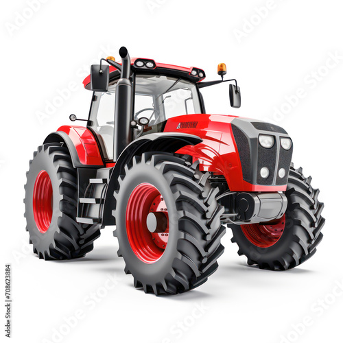 tractor on white background.