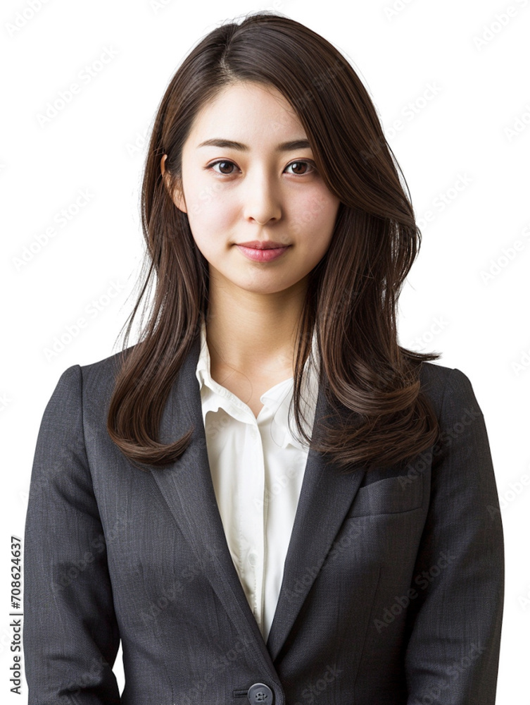 日本人女性の証明写真 (ID photo) 日本人女性の証明写真 (ID photo)
