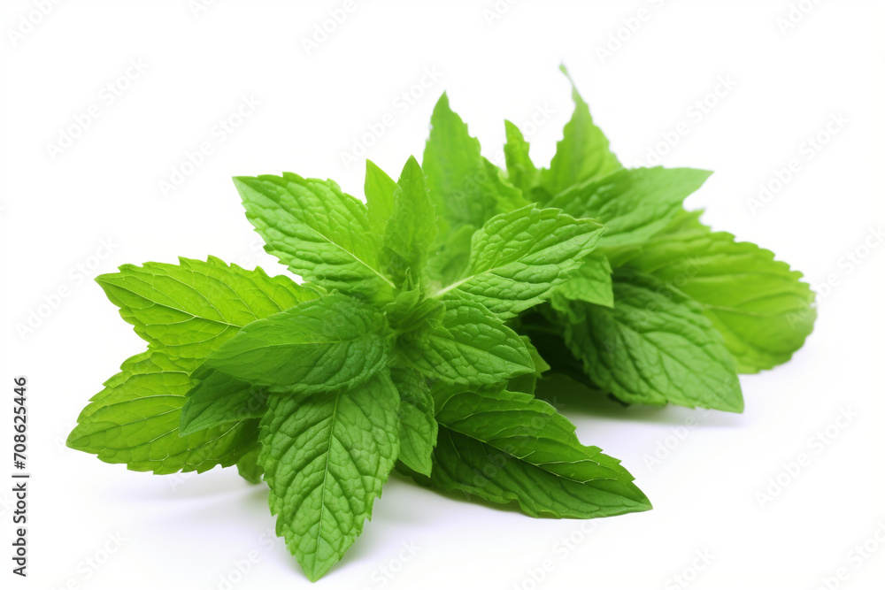 Spearmint isolated on white background created with Generative Ai Spearmint isolated on white background created with Generative Ai