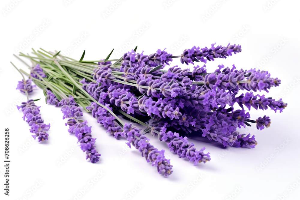 Lavender isolated on white background created with Generative Ai Lavender isolated on white background created with Generative Ai