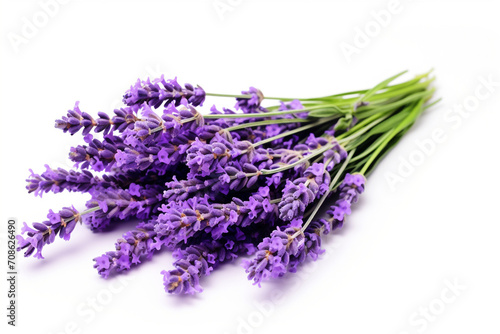 Lavender isolated on white background created with Generative Ai