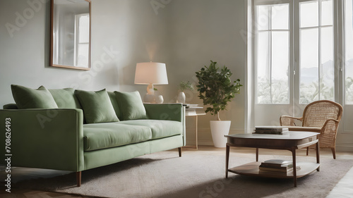 Wallpaper Mural A light green living room Torontodigital.ca