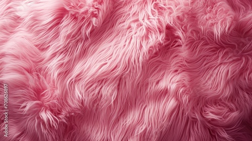 Close Up of Pink Fur Texture - Soft  Textured Background for Design and Crafts