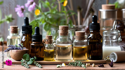 Medicinal herbs and tinctures alternative medicine