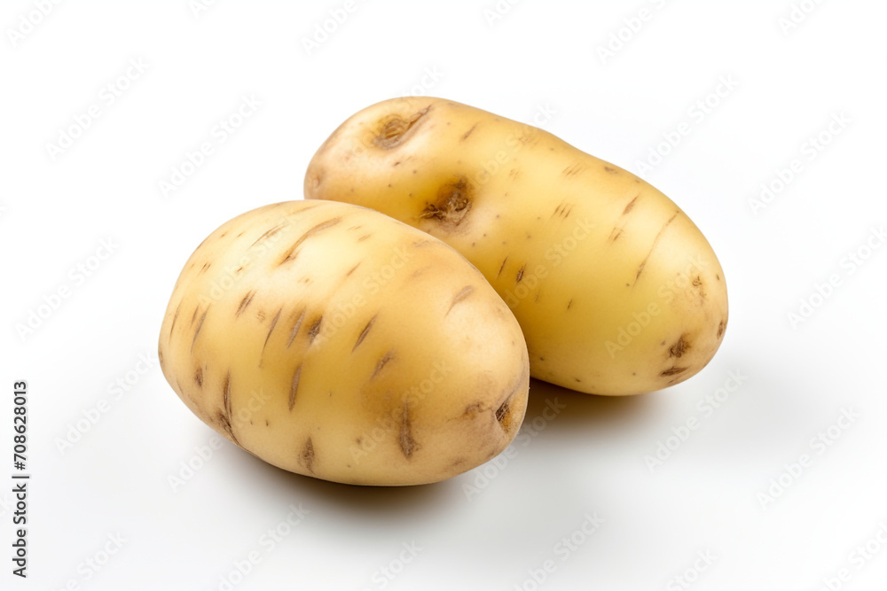 Potato isolated on white background created with Generative Ai Potato isolated on white background created with Generative Ai