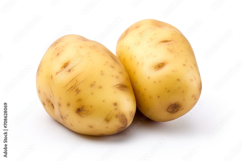 Potato isolated on white background created with Generative Ai Potato isolated on white background created with Generative Ai