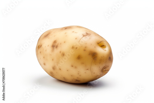 Potato isolated on white background created with Generative Ai