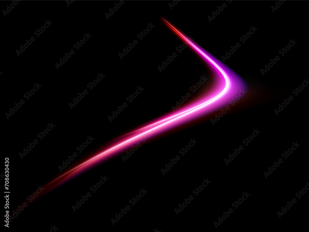 Vector glowing light lines. Neon light, light effect PNG. pink line light PNG, magical glow, shine. Vector glowing light lines. Neon light, light effect PNG. pink line light PNG, magical glow, shine.