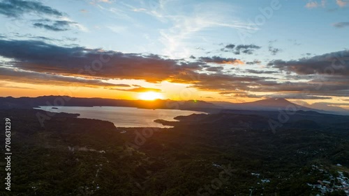 Hyperlapse of the sunset at Ilopango Lake photo