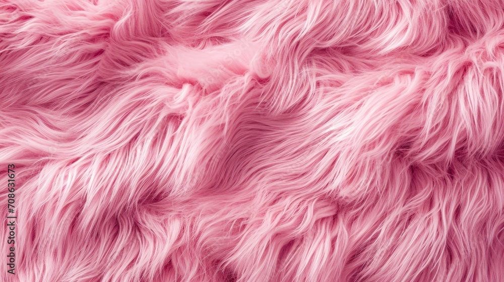 Close-Up of Pink Fur Texture - Soft, Luxurious Contact Close-Up of Pink Fur Texture - Soft, Luxurious Contact