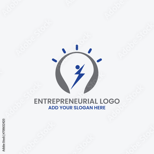 entrepreneurial logo design vector