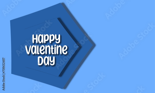 Happy Valentine's Day poster with 3d red heart, gift card, love party, invitation voucher design, poster template, place for text