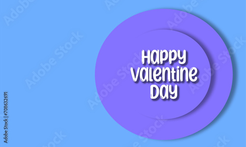 Happy Valentine's Day poster with 3d red heart, gift card, love party, invitation voucher design, poster template, place for text
