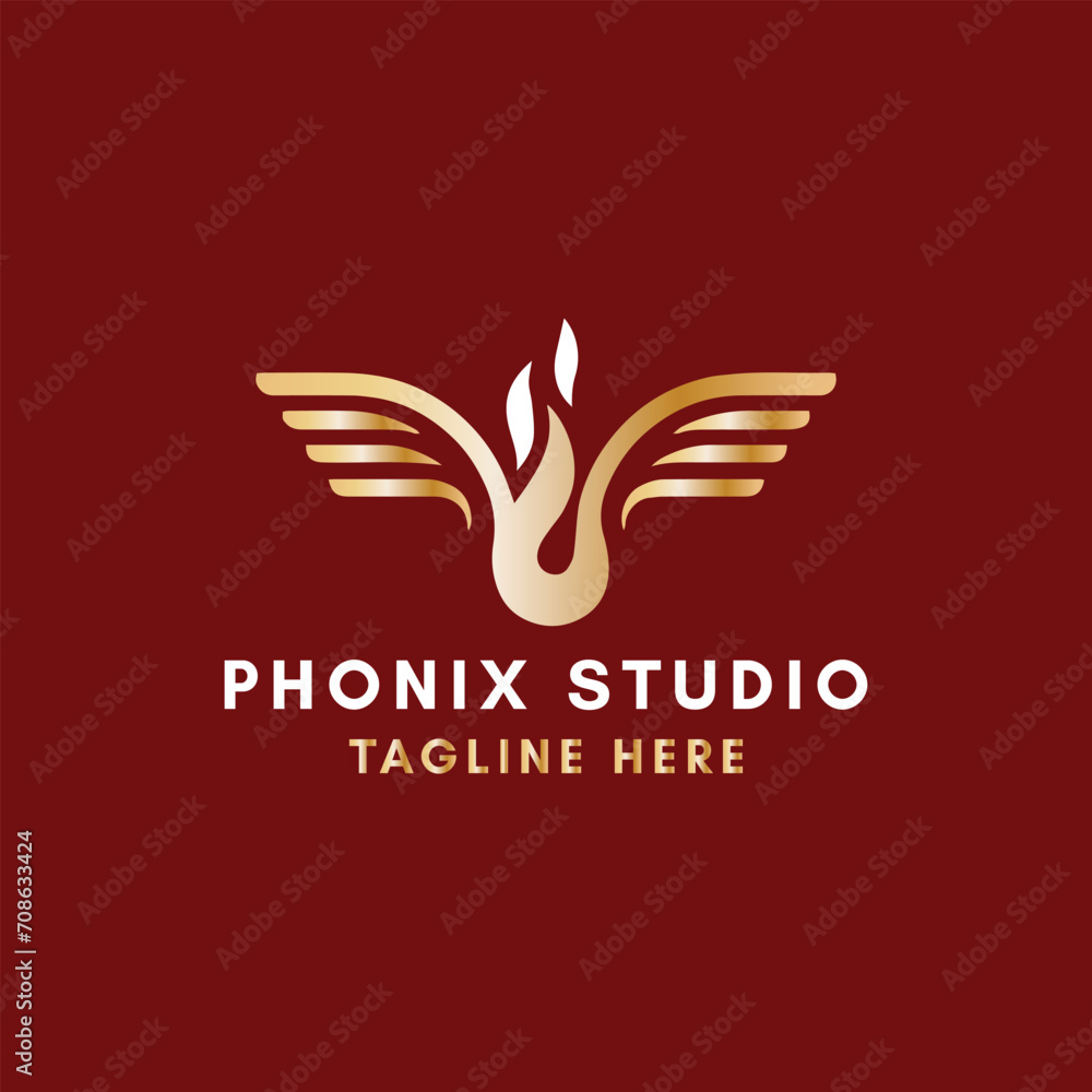 phoenix eagle falcon logo design vector phoenix eagle falcon logo design vector