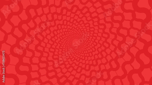 Abstract spiral creative round vortex style spinning red and white background.