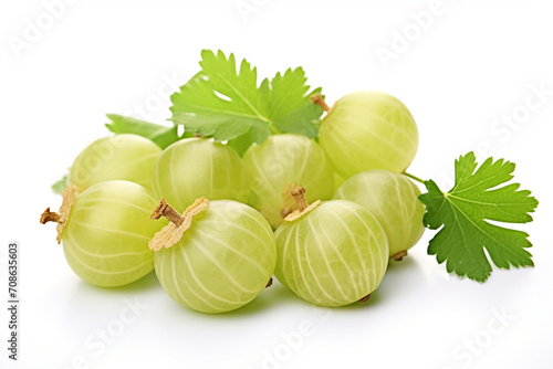 Gooseberry isolated on white background created with Generative Ai