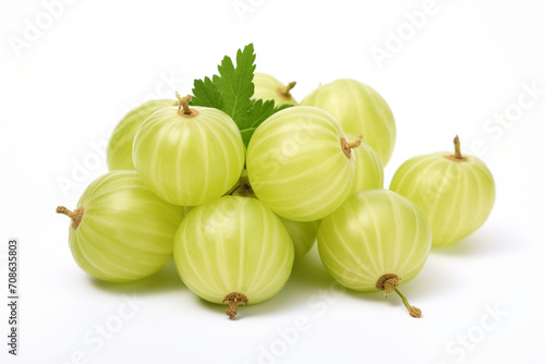 Gooseberry isolated on white background created with Generative Ai