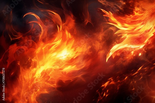 Energetic fire background capturing the dynamic motion of blazing flames