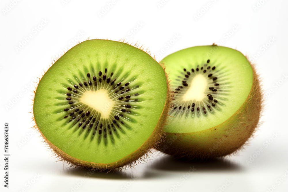 Kiwi isolated on white background created with Generative Ai Kiwi isolated on white background created with Generative Ai