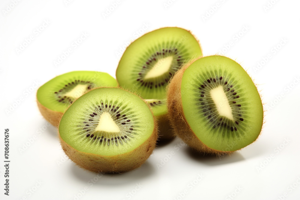 Kiwi isolated on white background created with Generative Ai Kiwi isolated on white background created with Generative Ai