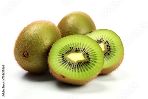 Kiwi isolated on white background created with Generative Ai