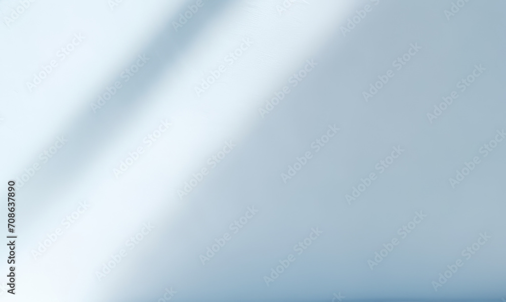 Minimalistic light background with blurred shadow of foliage on light blue wall. Minimalistic light background with blurred shadow of foliage on light blue wall.