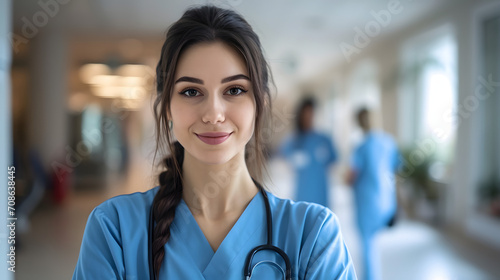 Portrait of smiling female nurse