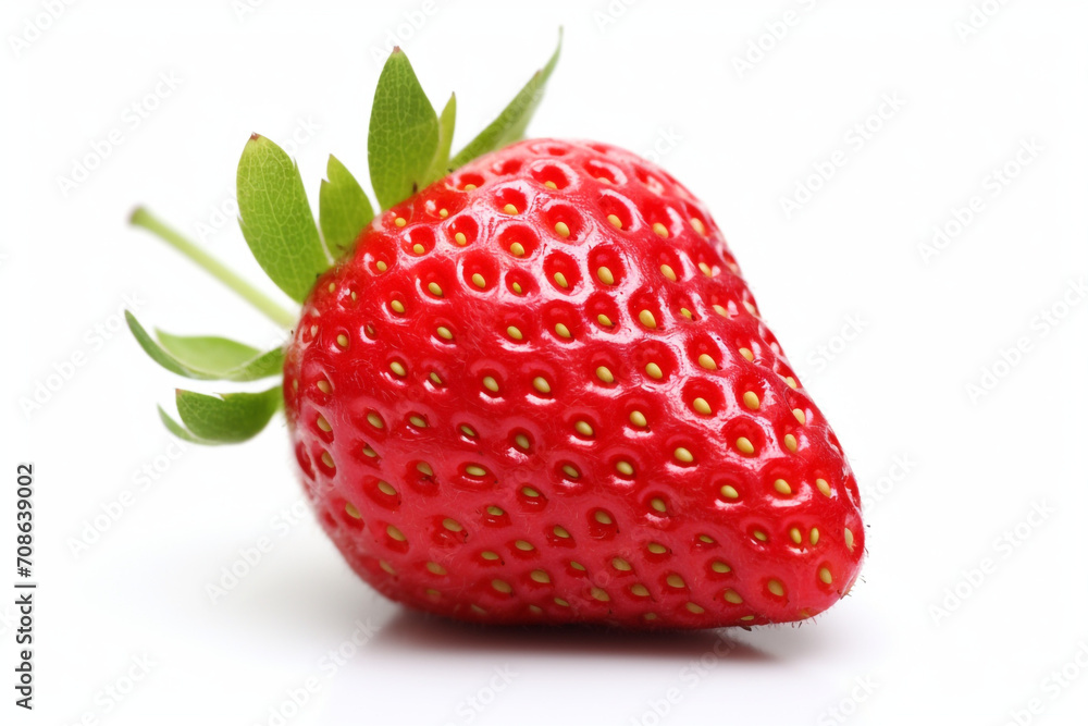 Strawberry isolated on white background created with Generative Ai Strawberry isolated on white background created with Generative Ai