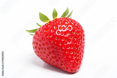 Strawberry isolated on white background created with Generative Ai