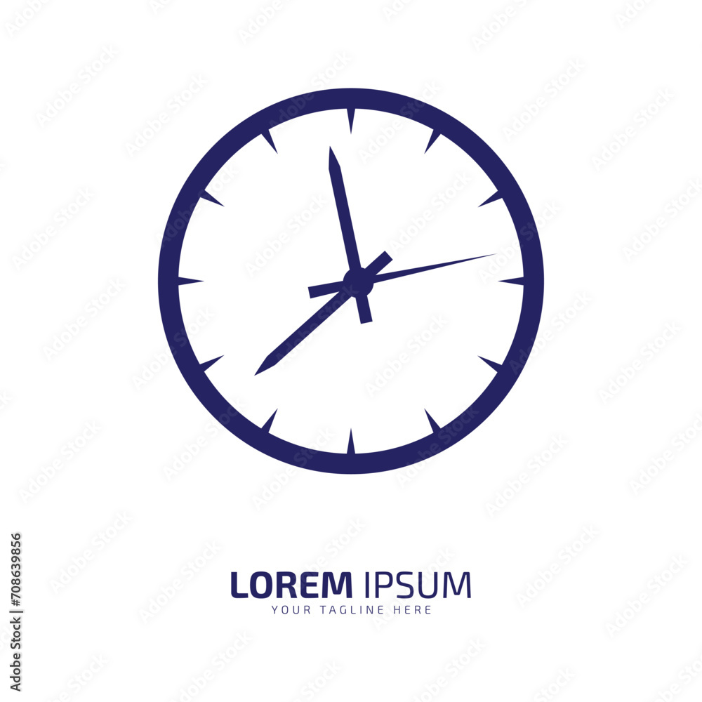 Logo of watch icon abstract clock vector silhouette on white background Logo of watch icon abstract clock vector silhouette on white background