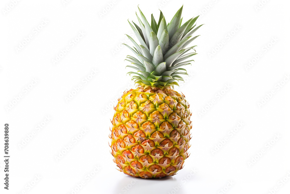 Pineapple isolated on white background created with Generative Ai Pineapple isolated on white background created with Generative Ai