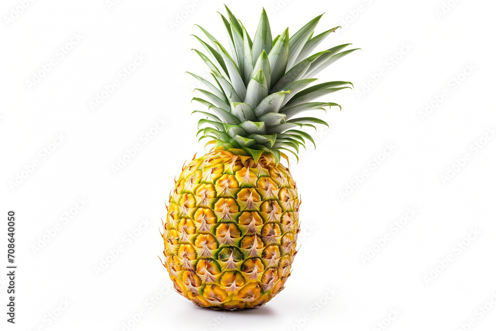 Pineapple isolated on white background created with Generative Ai Pineapple isolated on white background created with Generative Ai