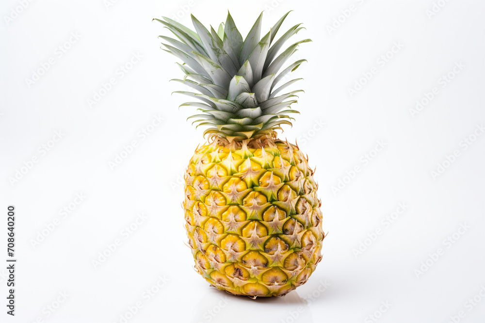 Pineapple isolated on white background created with Generative Ai Pineapple isolated on white background created with Generative Ai