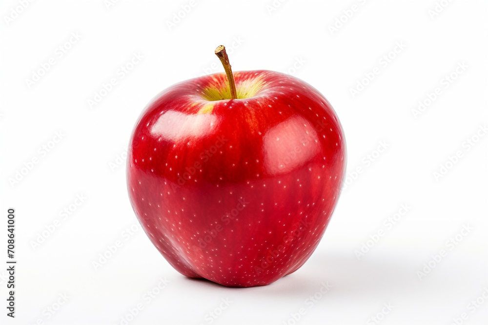 Apple isolated on white background created with Generative Ai Apple isolated on white background created with Generative Ai