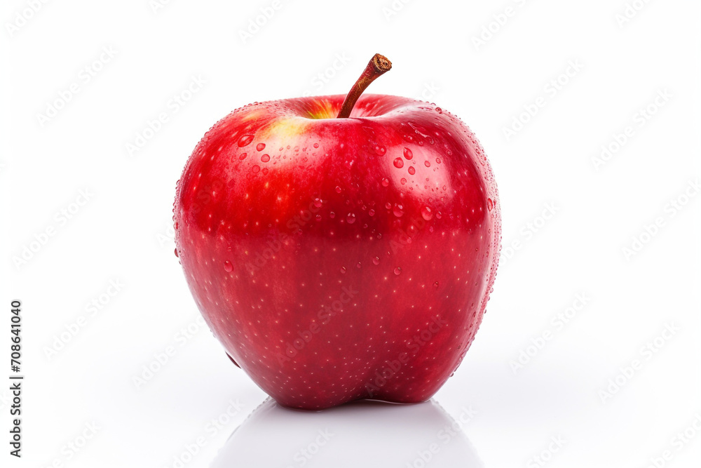 Apple isolated on white background created with Generative Ai Apple isolated on white background created with Generative Ai