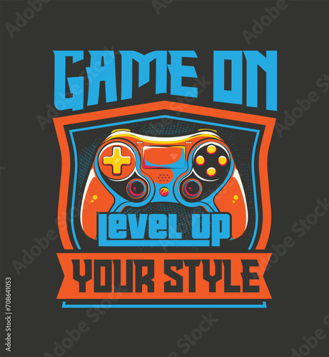 Upgrade your style with our 'Game On. Level Up Your Style' gaming t-shirt, a perfect blend of comfort and gaming culture to express your passion in style. (ID: 708641053)