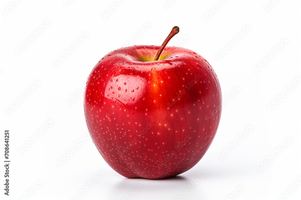 Apple isolated on white background created with Generative Ai Apple isolated on white background created with Generative Ai