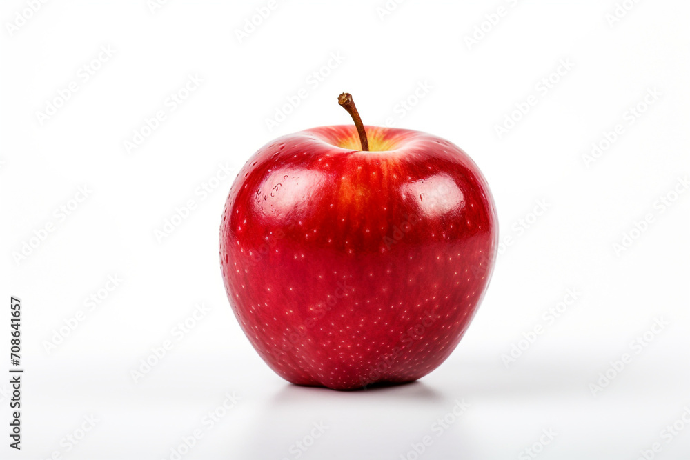 Apple isolated on white background created with Generative Ai Apple isolated on white background created with Generative Ai