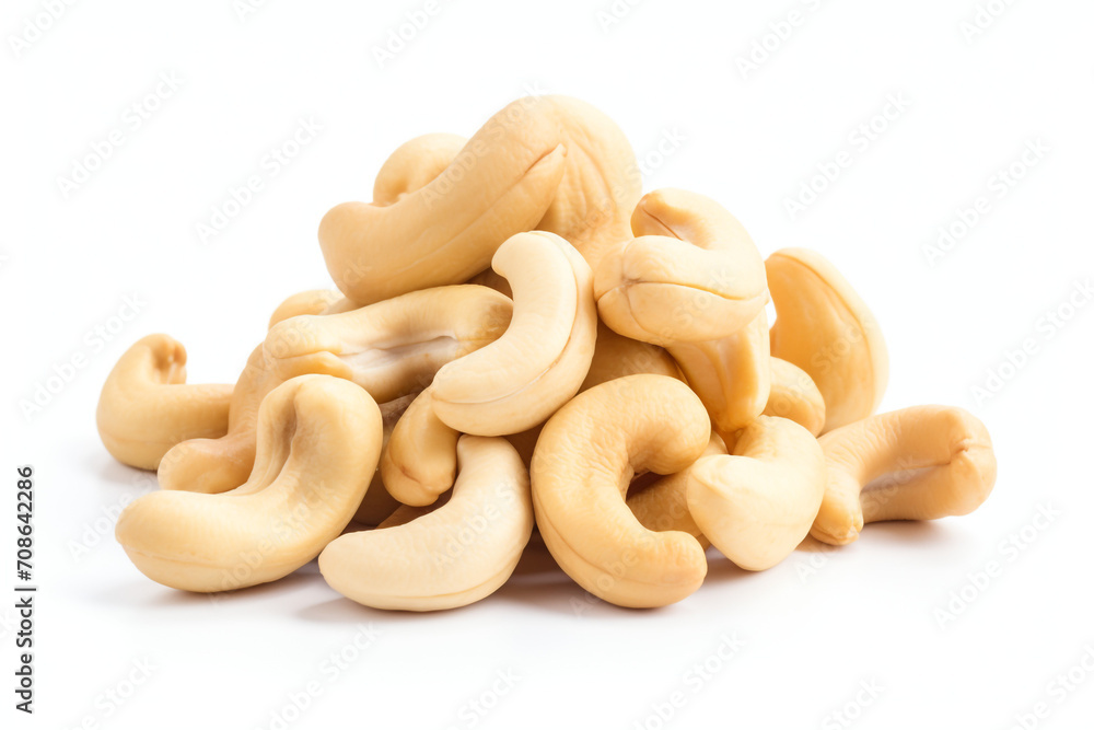 Cashew isolated on white background created with Generative Ai Cashew isolated on white background created with Generative Ai
