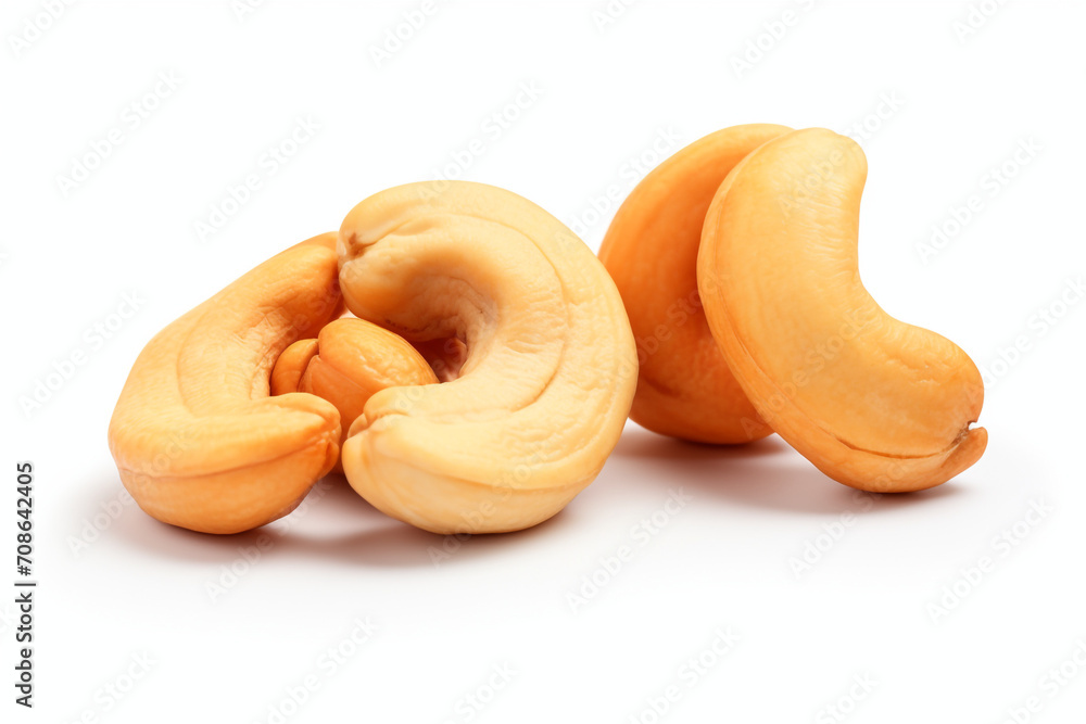 Cashew isolated on white background created with Generative Ai Cashew isolated on white background created with Generative Ai
