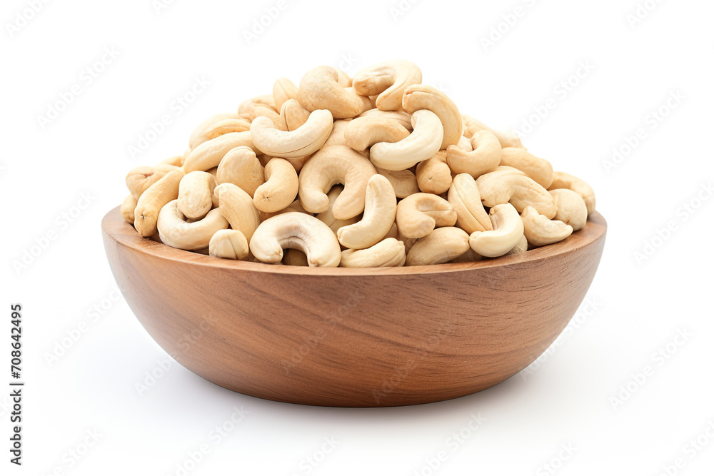 Cashew isolated on white background created with Generative Ai Cashew isolated on white background created with Generative Ai