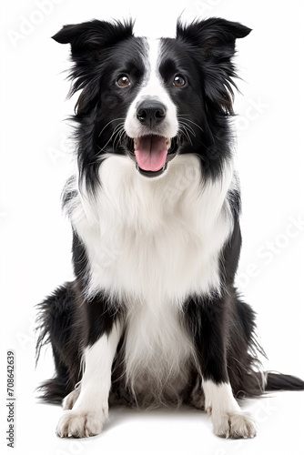 Border Collie dog isolated on white background