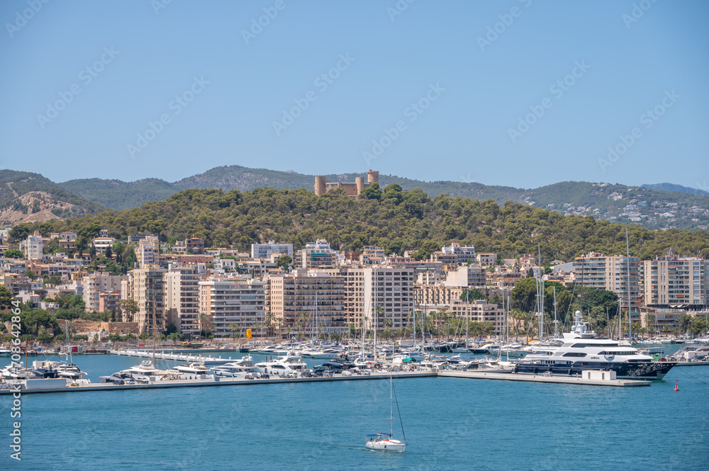Views of the Palma old city skyline and harbour. 